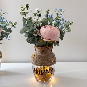 Handmade Winnie the Pooh Honey Pot Faux Floral Centerpiece Baby Shower Decor